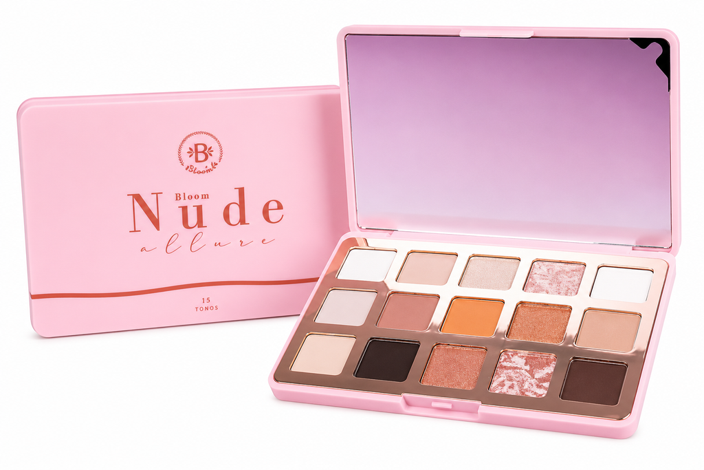 PALETA DE SOMBRAS BLOOM NUDE ALLURE REF 1 SATINADA - BLOOMSHELL