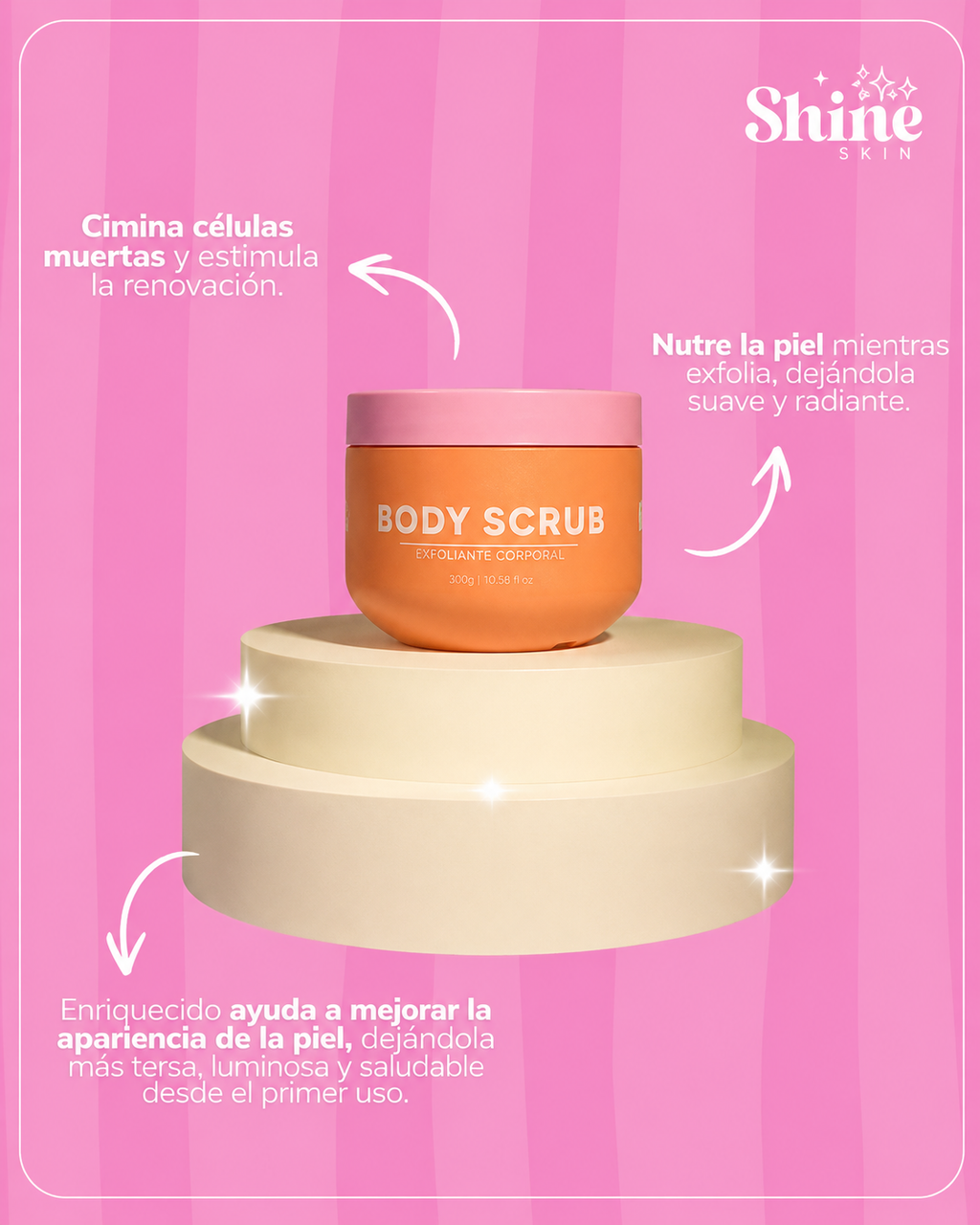 BODY SCRUB EXFOLIANTE SHINE - YAJA