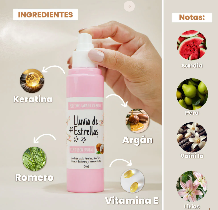 PERFUME PARA CABELLO LLUVIA DE ESTRELLAS