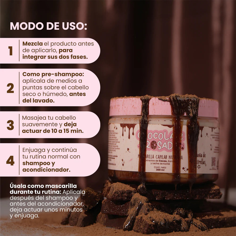 MASCARILLA CHOCOLATE ROSADA LLUVIA DE ESTRELLAS