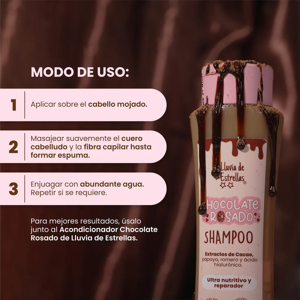 SHAMPOO CHOCOLATE ROSADO LLUVIA DE ESTRELLAS
