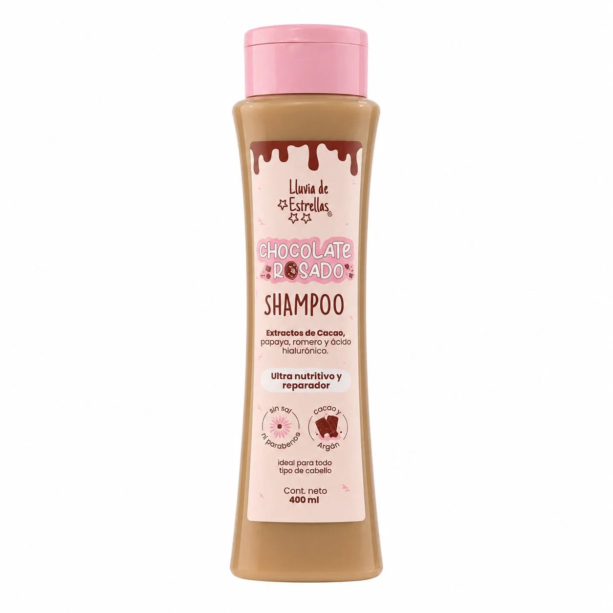 SHAMPOO CHOCOLATE ROSADO LLUVIA DE ESTRELLAS