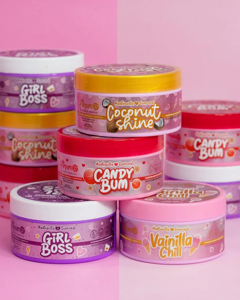 MANTEQUILLA CORPORAL GLITTER 220G PURPURE