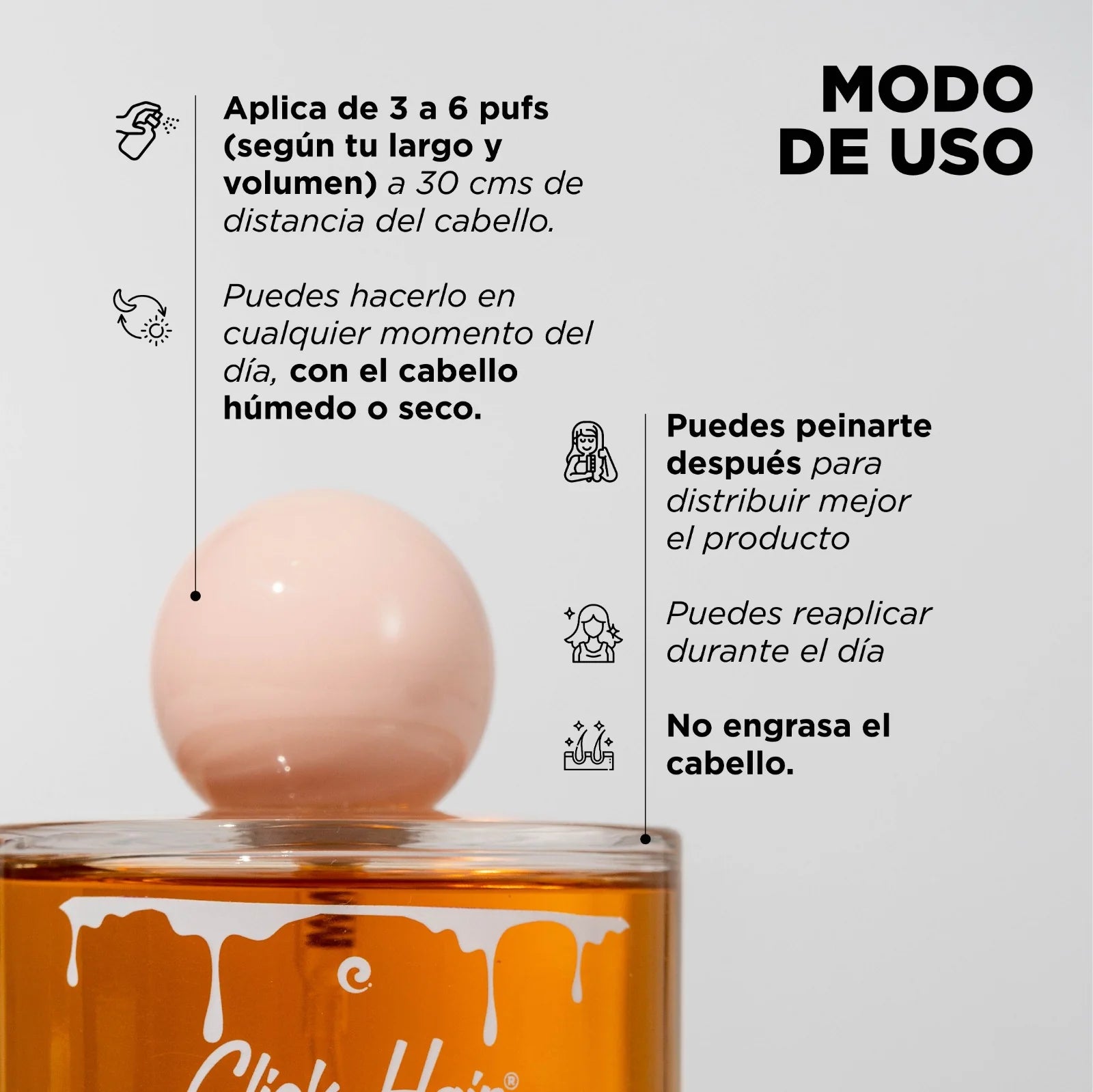 PERFUME CAPILAR CLICK HAIR MIEL